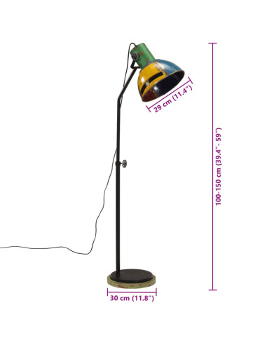 Lampada da Terra 25 W Multicolore 30x30x100-150 cm E27