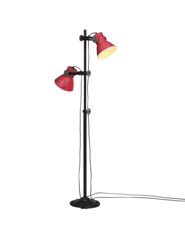 Lampada da Terra 25 W Rosso Anticato 25x25x90/140 cm E27