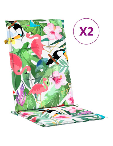 Cuscini per Sedie 2 pz Multicolori 120x50x3 cm in Tessuto