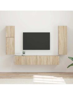 Set mobile TV 4 pcs Rovere Sonoma Legno multistrato