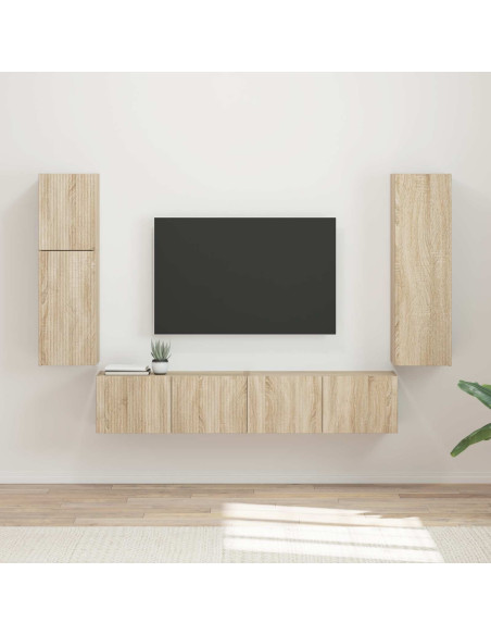 Set mobile TV 4 pcs Rovere Sonoma Legno multistrato