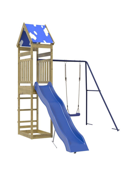 Set da Gioco da Esterno in Legno di Pino Impregnato