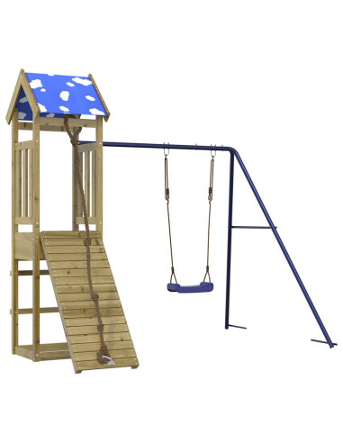 Set da Gioco da Esterno in Legno di Pino Impregnato