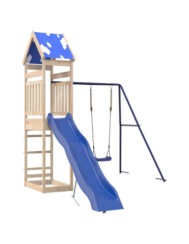 Set da Gioco da Esterno in Legno Massello di Pino