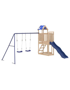 Set da Gioco da Esterno in Legno Massello di Pino