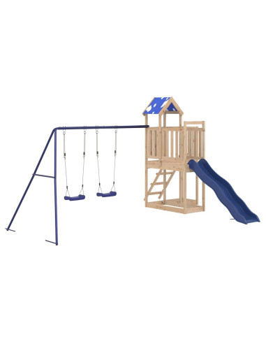 Set da Gioco da Esterno in Legno Massello di Pino