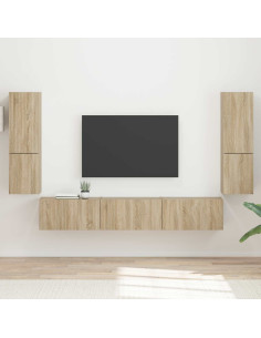 Set mobile TV 4 pcs Rovere Sonoma Legno multistrato