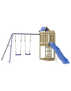 Set da Gioco da Esterno in Legno di Pino Impregnato