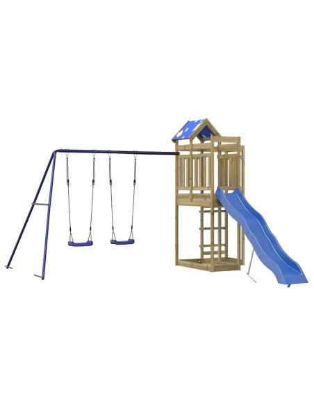 Set da Gioco da Esterno in Legno di Pino Impregnato