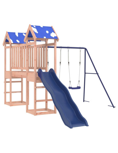 Set da Gioco da Esterno in Legno Massello di Douglas