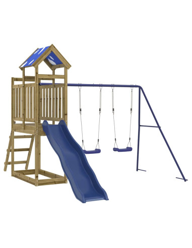 Set da Gioco da Esterno in Legno di Pino Impregnato