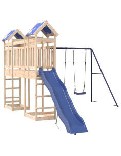 Set da Gioco da Esterno in Legno Massello di Pino