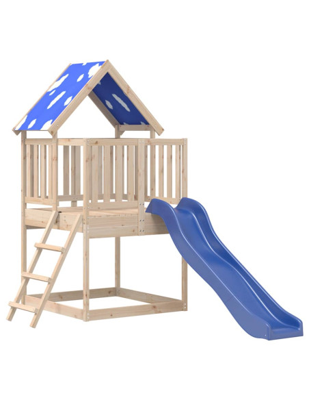 Set da Gioco da Esterno in Legno Massello di Pino