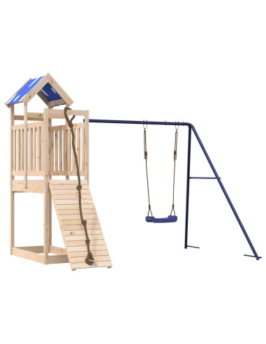 Set da Gioco da Esterno in Legno Massello di Pino