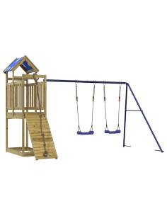 Set da Gioco da Esterno in Legno di Pino Impregnato