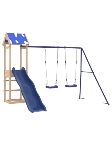 Set da Gioco da Esterno in Legno Massello di Pino