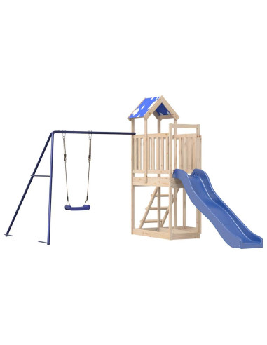 Set da Gioco da Esterno in Legno Massello di Pino