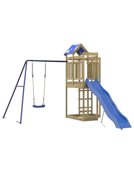 Set da Gioco da Esterno in Legno di Pino Impregnato