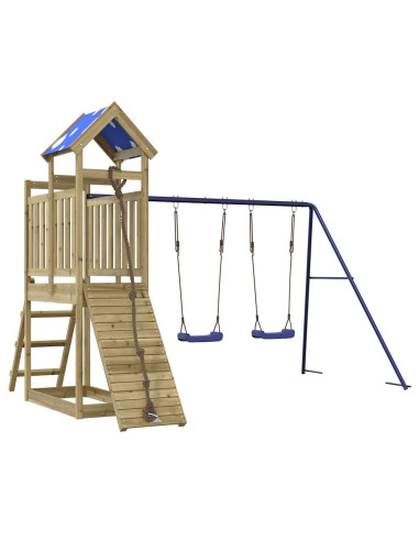 Set da Gioco da Esterno in Legno di Pino Impregnato