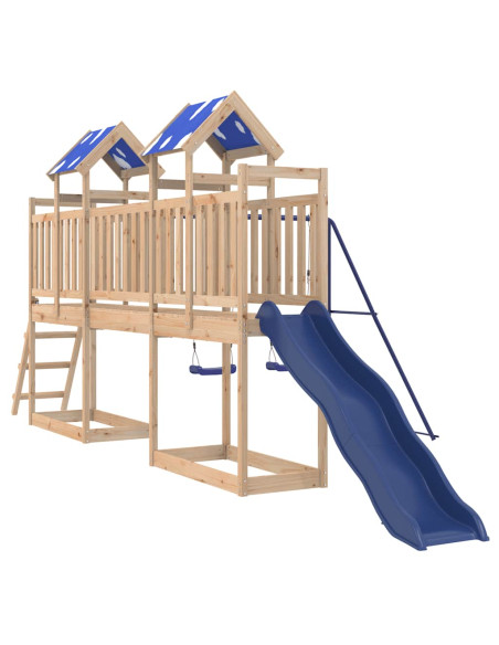 Set da Gioco da Esterno in Legno Massello di Pino