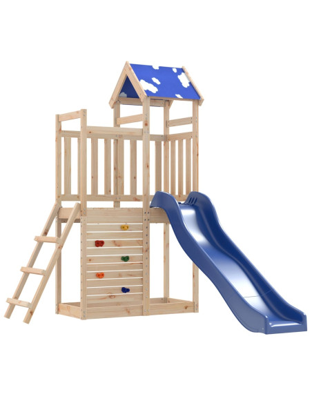 Set da Gioco da Esterno in Legno Massello di Pino