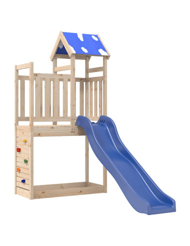 Set da Gioco da Esterno in Legno Massello di Pino