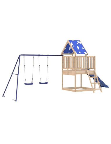 Set da Gioco da Esterno in Legno Massello di Pino