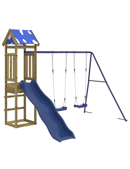 Set da Gioco da Esterno in Legno di Pino Impregnato