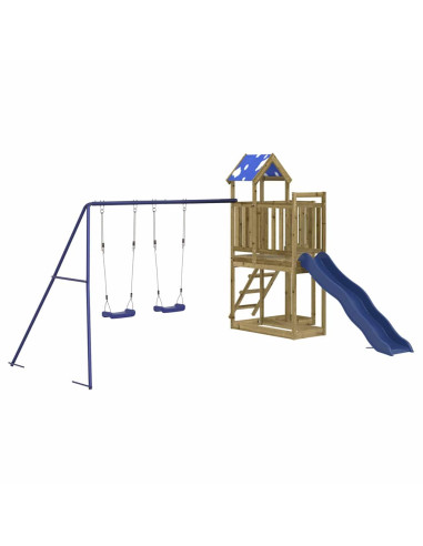 Set da Gioco da Esterno in Legno di Pino Impregnato