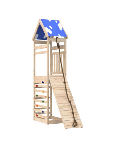 Set da Gioco da Esterno in Legno Massello di Pino