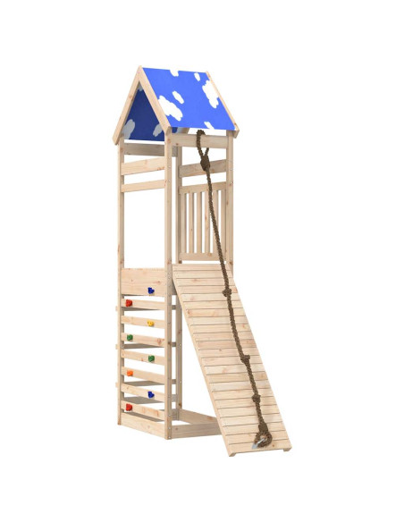 Set da Gioco da Esterno in Legno Massello di Pino