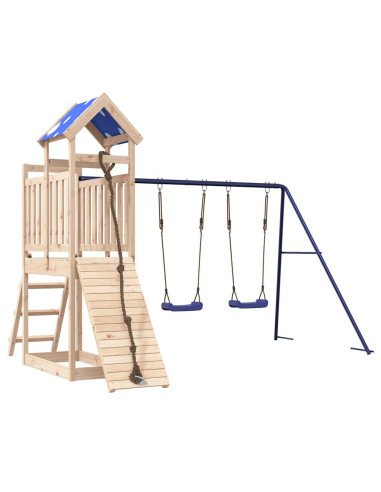 Set da Gioco da Esterno in Legno Massello di Pino