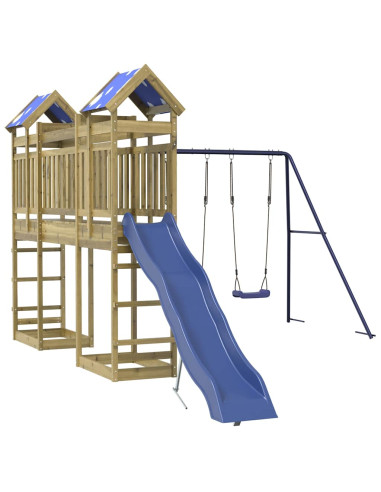 Set da Gioco da Esterno in Legno di Pino Impregnato