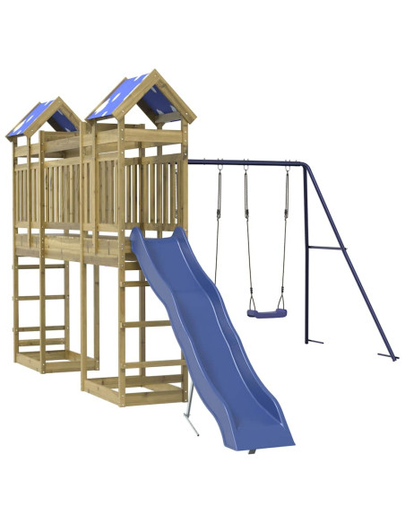 Set da Gioco da Esterno in Legno di Pino Impregnato