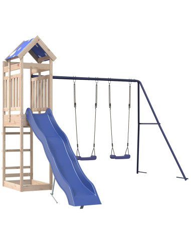 Set da Gioco da Esterno in Legno Massello di Pino