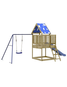 Set da Gioco da Esterno in Legno di Pino Impregnato