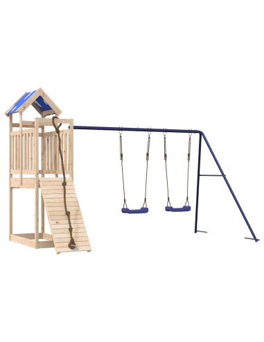 Set da Gioco da Esterno in Legno Massello di Pino