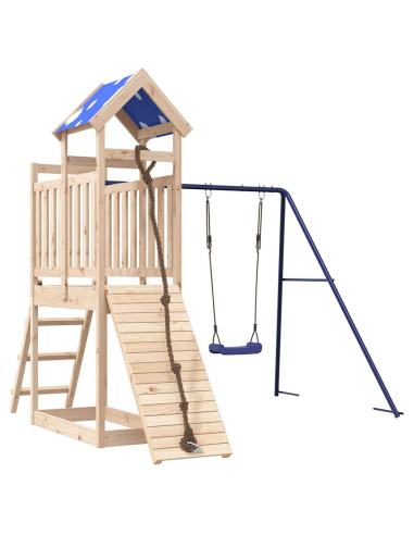 Set da Gioco da Esterno in Legno Massello di Pino