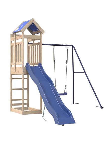 Set da Gioco da Esterno in Legno Massello di Pino