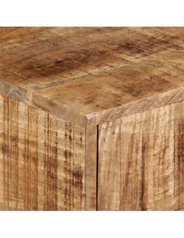 Comodino a Parete 40x30x13,5 cm in Legno Massello di Mango