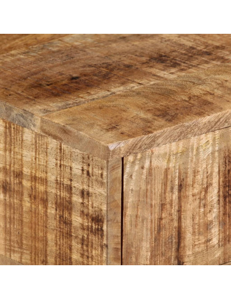 Comodino a Parete 40x30x13,5 cm in Legno Massello di Mango