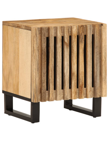Comodino 40x34x46 cm in Legno Massello di Mango