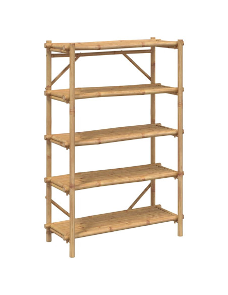 Scaffale 5 Ripiani 100x40x150 cm in Bambù