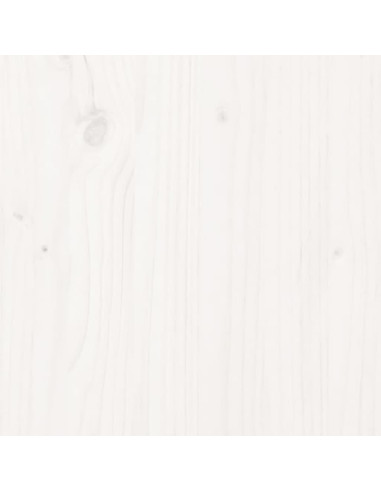 Armadietto Bianco 100x40x90 cm in Legno Massello di Pino