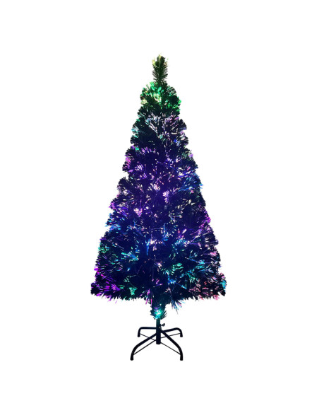 Albero di Natale con Supporto Verde 150 cm in Fibra Ottica