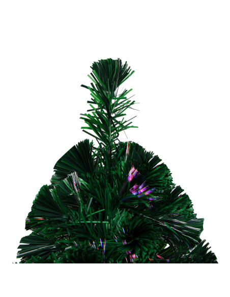 Albero di Natale con Supporto Verde 150 cm in Fibra Ottica
