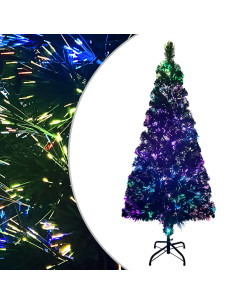 Albero di Natale con Supporto Verde 210 cm in Fibra Ottica 2