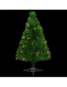 Albero di Natale Artificiale in Fibra Ottica 64 cm Verde 2