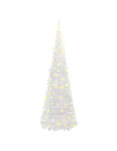 Albero di Natale Artificiale Pop-up con 200 LED Bianco 210 cm