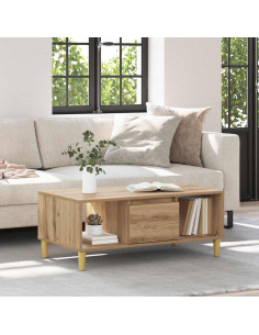 Tavolino da salotto Rovere artigianale 90 x 50 x 26.5 cm